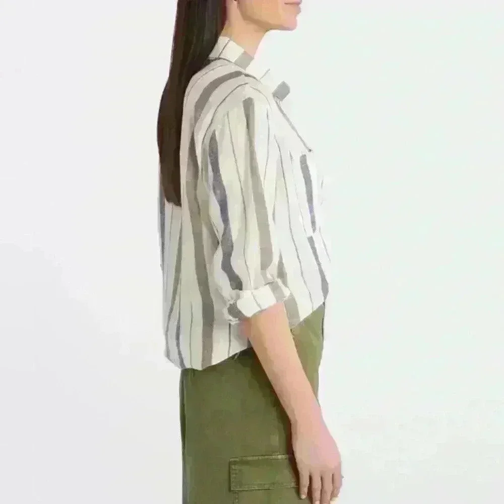 Sanctuary Holi Boyfriend Shirt in Off-White - Size XXL (NWT) - Picture 4 of 4